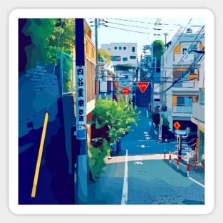 Street in Japan 5 Sticker